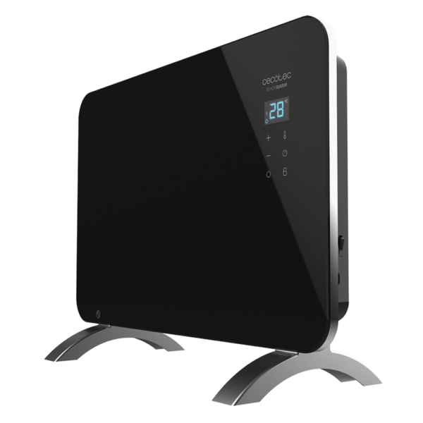 5350 Calefactor vertical sin aspas ReadyWarm 8200 Bladeless de Cecotec color blanco y negro con mando a distancia
