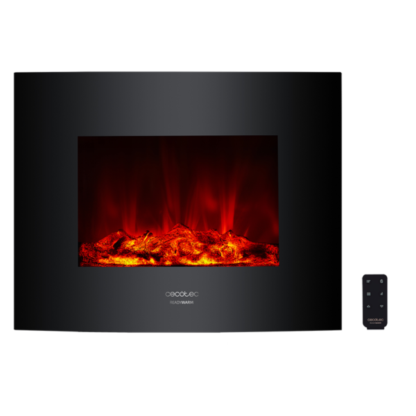 5366 Calefactor vertical sin aspas ReadyWarm 8200 Bladeless de Cecotec color blanco y negro con mando a distancia