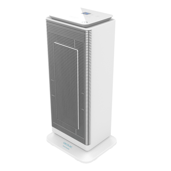 5377 Calefactor vertical sin aspas ReadyWarm 8200 Bladeless de Cecotec color blanco y negro con mando a distancia
