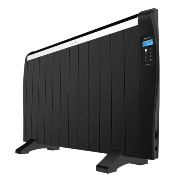 Calefactor vertical sin aspas ReadyWarm 8200 Bladeless de Cecotec color blanco y negro con mando a distancia