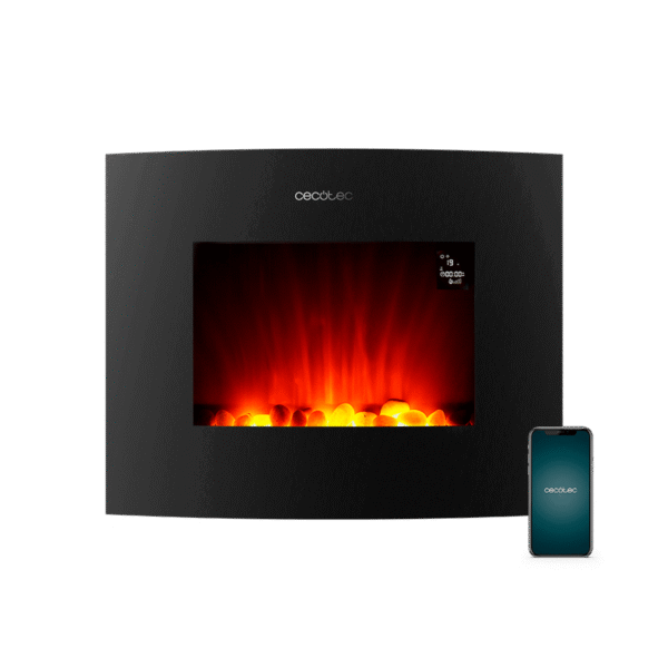 5814 Calefactor vertical sin aspas ReadyWarm 8200 Bladeless de Cecotec color blanco y negro con mando a distancia