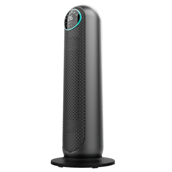 5826 Calefactor vertical sin aspas ReadyWarm 8200 Bladeless de Cecotec color blanco y negro con mando a distancia