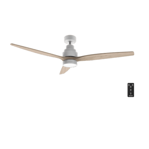 5839 Ventilador de techo EnergySilence 4800 Light White con luz LED encendida y mando a distancia