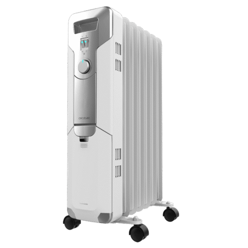 5880 Radiador de aceite Cecotec ReadyWarm 7000 Space de 7 módulos y 1500 W con ruedas y recogecables