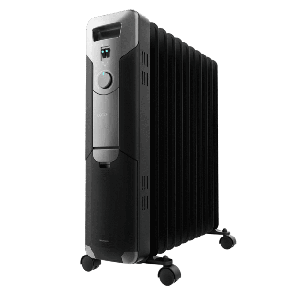 Radiador de aceite Cecotec ReadyWarm 7000 Space de 7 módulos y 1500 W con ruedas y recogecables