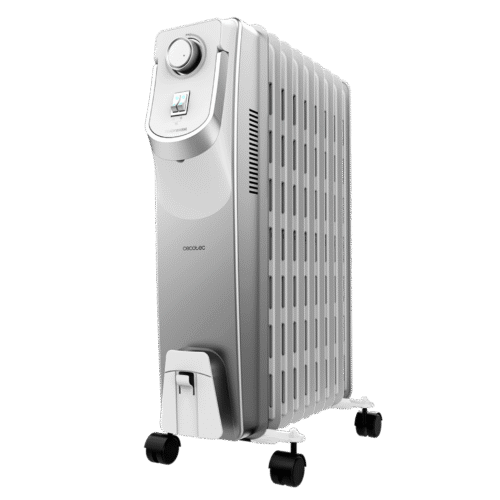 5888 Radiador de aceite Cecotec ReadyWarm 7000 Space de 7 módulos y 1500 W con ruedas y recogecables