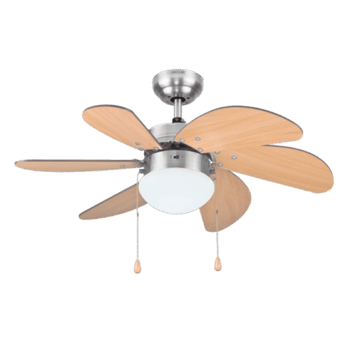 5938 Ventilador de techo EnergySilence Aero 350 con aspas reversibles acabado madera y blanco