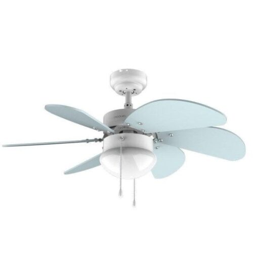 Ventilador de techo EnergySilence Aero 350 con aspas reversibles acabado madera y blanco