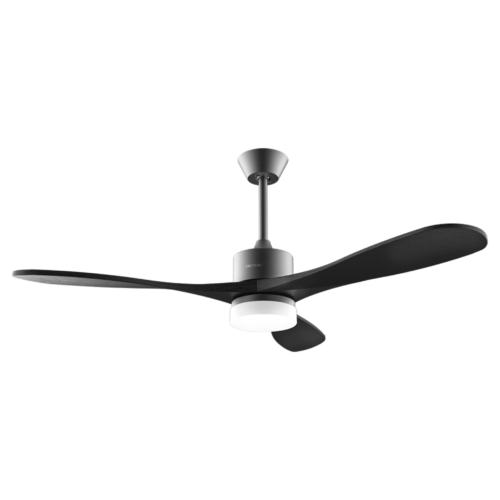 Ventilador de techo EnergySilence 4800 Light White con luz LED encendida y mando a distancia