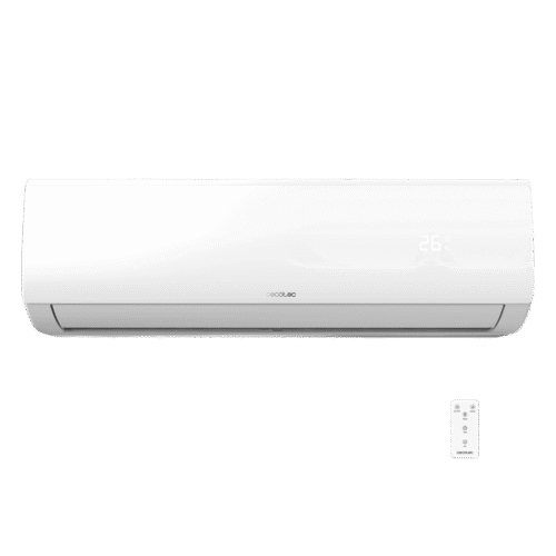 Aire acondicionado portátil blanco Cecotec ForceClima 7100 Soundless vista frontal con panel de control
