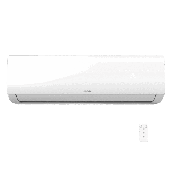 8182 Aire acondicionado portátil blanco Cecotec ForceClima 7100 Soundless vista frontal con panel de control