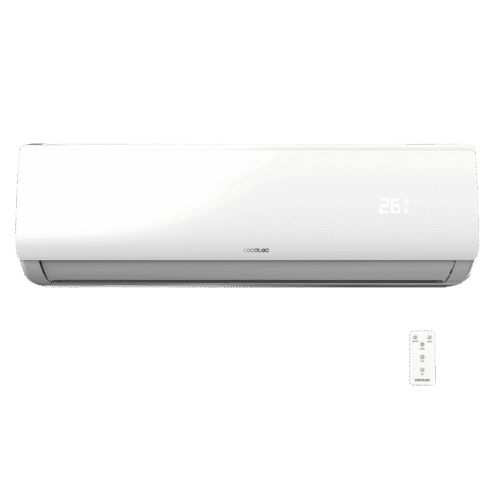 Aire acondicionado portátil blanco Cecotec ForceClima 7100 Soundless vista frontal con panel de control