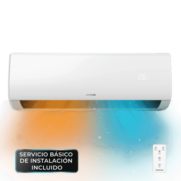 Aire acondicionado portátil blanco Cecotec ForceClima 7100 Soundless vista frontal con panel de control