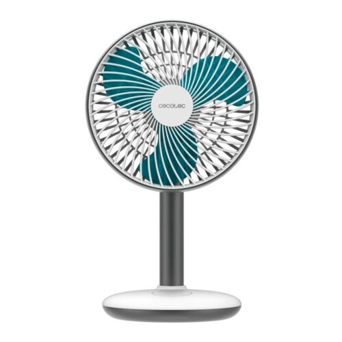 8198 Ventilador de sobremesa EnergySilence 1090 RetroDesk Design con acabado cromado y estilo vintage