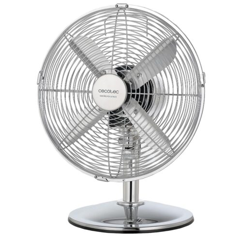 8232 Ventilador de sobremesa EnergySilence 620 RetroDesk acabado cromado vista frontal