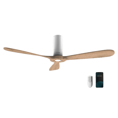 8237 Ventilador de techo EnergySilence 4800 Light White con luz LED encendida y mando a distancia