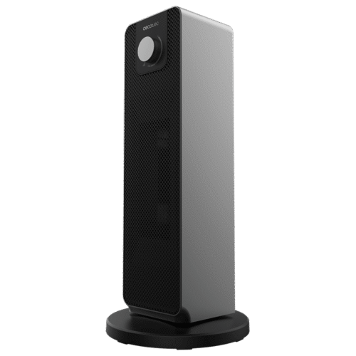 Calefactor vertical sin aspas ReadyWarm 8200 Bladeless de Cecotec color blanco y negro con mando a distancia