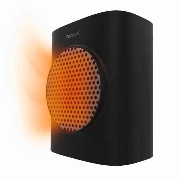 8288 Calefactor vertical sin aspas ReadyWarm 8200 Bladeless de Cecotec color blanco y negro con mando a distancia