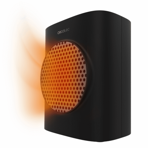 Calefactor vertical sin aspas ReadyWarm 8200 Bladeless de Cecotec color blanco y negro con mando a distancia