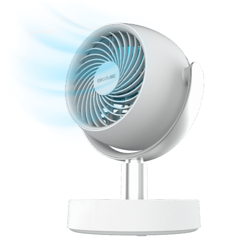 8353 Ventilador de sobremesa Cecotec EnergySilence 8000 Portable Light Desk con luz LED encendida