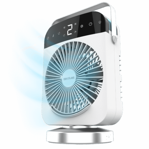 Calefactor vertical sin aspas ReadyWarm 8200 Bladeless de Cecotec color blanco y negro con mando a distancia