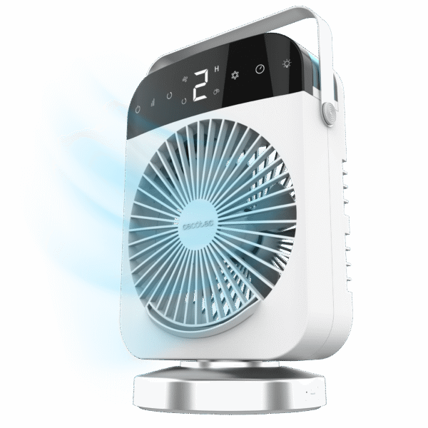 Calefactor vertical sin aspas ReadyWarm 8200 Bladeless de Cecotec color blanco y negro con mando a distancia