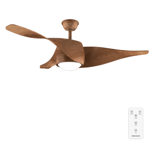 Ventilador de techo EnergySilence 4800 Light White con luz LED encendida y mando a distancia