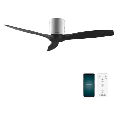 8513 Ventilador de techo EnergySilence 4800 Light White con luz LED encendida y mando a distancia