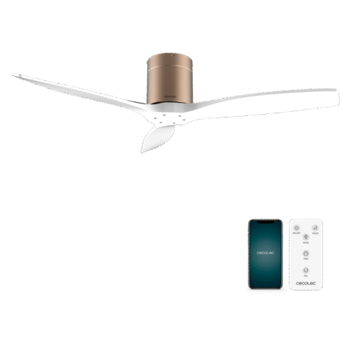 8518 Ventilador de techo EnergySilence 4800 Light White con luz LED encendida y mando a distancia