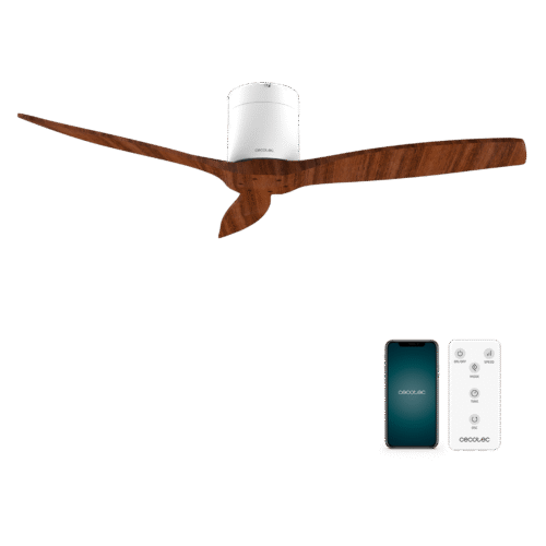 8523 Ventilador de techo EnergySilence 4800 Light White con luz LED encendida y mando a distancia