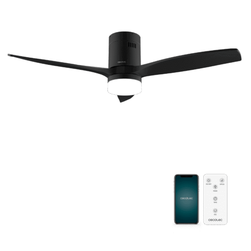 8524 Ventilador de techo EnergySilence 4800 Light White con luz LED encendida y mando a distancia