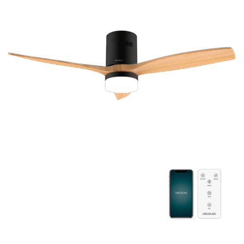 8533 Ventilador de techo EnergySilence 4800 Light White con luz LED encendida y mando a distancia