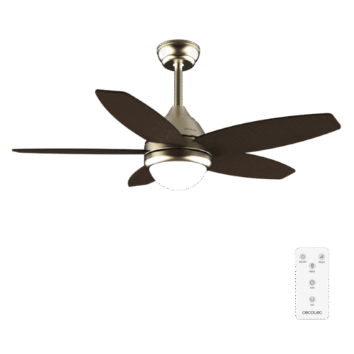 Ventilador de techo blanco EnergySilence Aero 3600 Vision Full White vista frontal con luz encendida