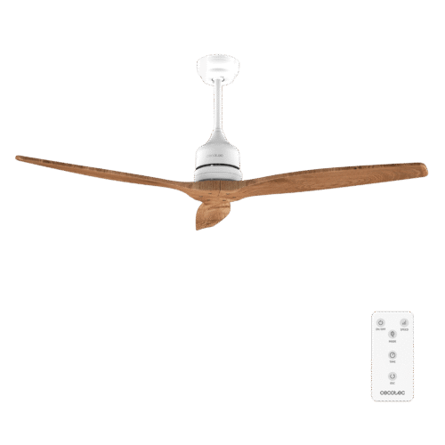 Ventilador de techo EnergySilence 4800 Light White con luz LED encendida y mando a distancia