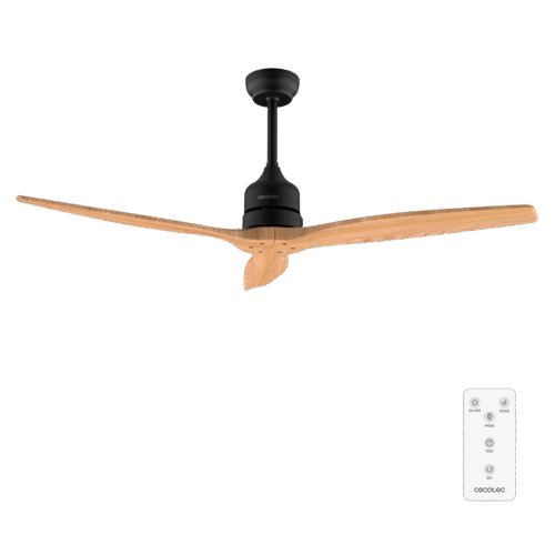 Ventilador de techo EnergySilence 4800 Light White con luz LED encendida y mando a distancia