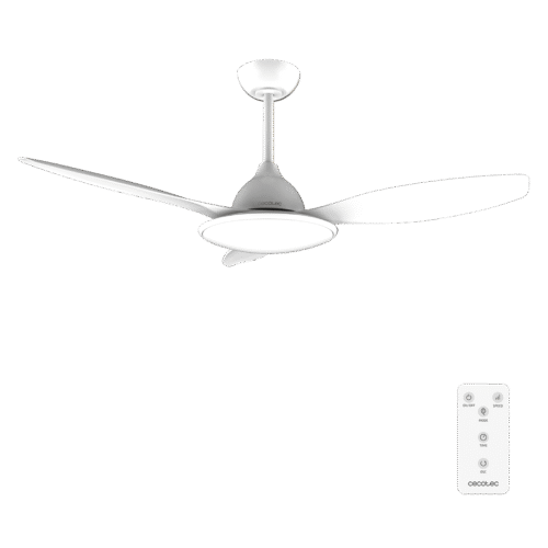 8561 Ventilador de techo EnergySilence 4800 Light White con luz LED encendida y mando a distancia