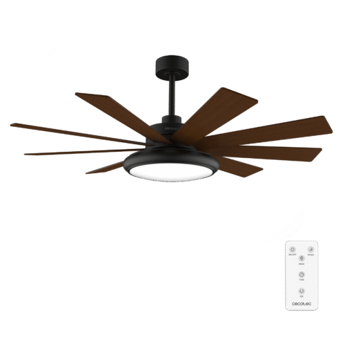 Ventilador de techo EnergySilence 4800 Light White con luz LED encendida y mando a distancia