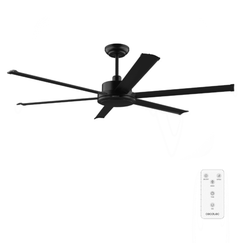 Ventilador de techo EnergySilence 4800 Light White con luz LED encendida y mando a distancia