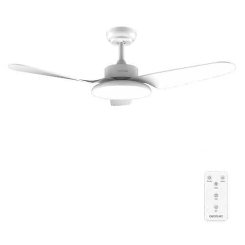 8620 Ventilador de techo EnergySilence 4800 Light White con luz LED encendida y mando a distancia