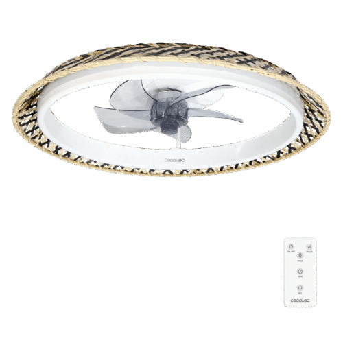 8630 Ventilador de techo EnergySilence 4800 Light White con luz LED encendida y mando a distancia