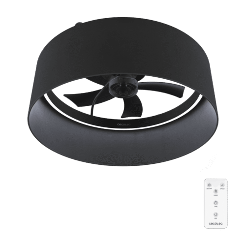 Ventilador de techo EnergySilence 4800 Light White con luz LED encendida y mando a distancia