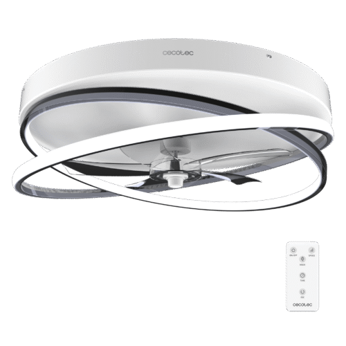8645 Ventilador de techo EnergySilence 4800 Light White con luz LED encendida y mando a distancia