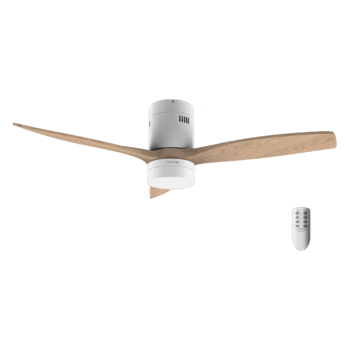 Ventilador de techo EnergySilence 4800 Light White con luz LED encendida y mando a distancia