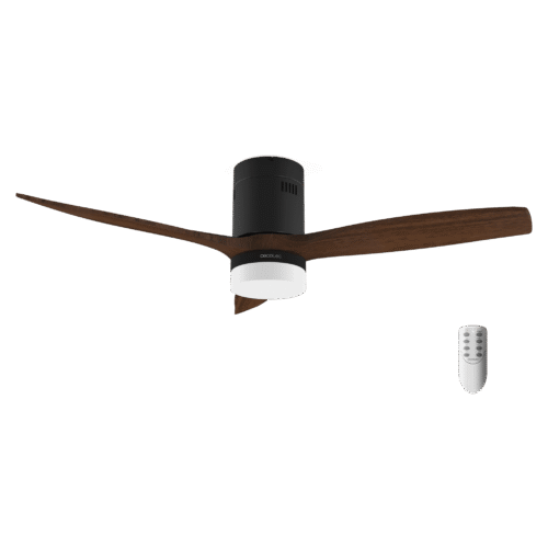 Ventilador de techo EnergySilence 4800 Light White con luz LED encendida y mando a distancia