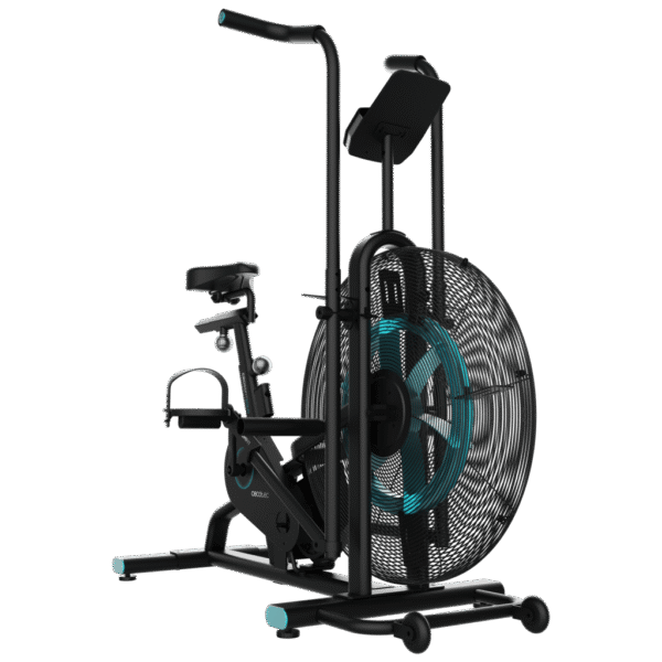 Imagen 2 Máquina de remo DrumFit WOD Rider 3000 Eolo con resistencia por aire, pantalla LCD y diseño plegable. Ideal para entrenamiento de cuerpo completo en casa.