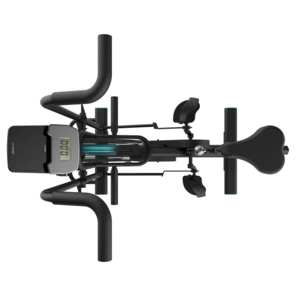 Imagen 3 Máquina de remo DrumFit WOD Rider 3000 Eolo con resistencia por aire, pantalla LCD y diseño plegable. Ideal para entrenamiento de cuerpo completo en casa.