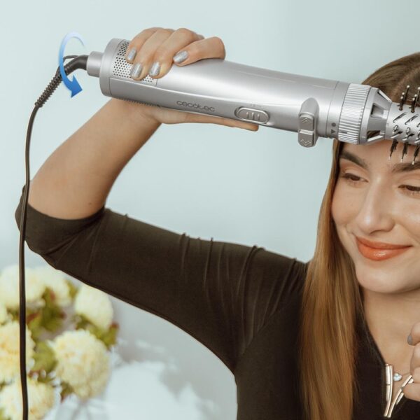 Imagen 8 Cepillo de aire Cecotec CeramicCare 6in1 Gyro de 1100W. Moldea, riza y seca con 6 cabezales intercambiables y tecnología rotativa para resultados profesionales.