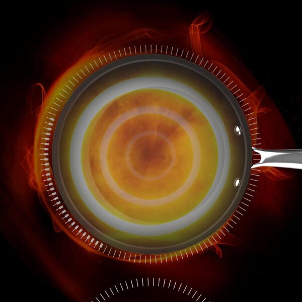 Imagen 7 Set de sartenes de acero inoxidable 18/10 con diámetros de 20, 24 y 28 cm. Revestimiento antiadherente, mangos remachados y aptas para inducción y horno.