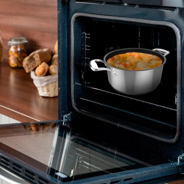 Imagen 8 Olla Polka Classy 24 Pot Steel de acero inoxidable 18/10. Capacidad de 4 L y 24 cm de diámetro. Apta para todas las cocinas, inducción y con tapa de cristal.