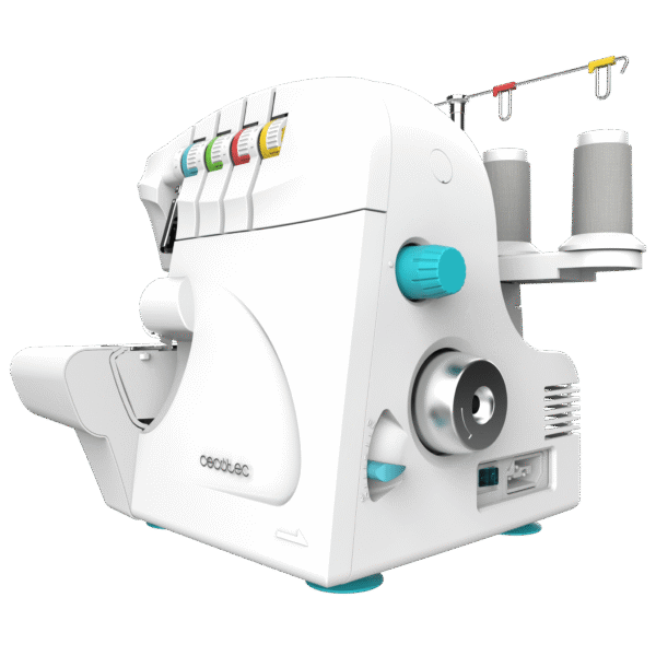 Imagen 2 Remalladora BelleCouture OverLock de Cecotec con 1100 rpm, presión de prensatelas ajustable y kit de accesorios para acabados textiles de alta precisión.